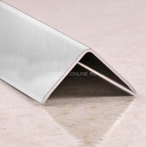 Уголок алюминиевый 15х15 мм ПН-15х15 серебро матовое браш 2,7 м