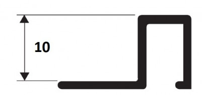 Латунный П-профиль закладной 10х10 мм ЛПО-П10х10 полированный 2,7 м