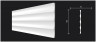 Отделочная стеновая декоративная панель 3D 180х10х3000 мм Decor-Dizayn DD917(3m) из полистирола белая, под покраску 3 м