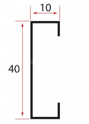 Алюминиевая заглушка для плинтуса ПТ-41 сырой алюминий