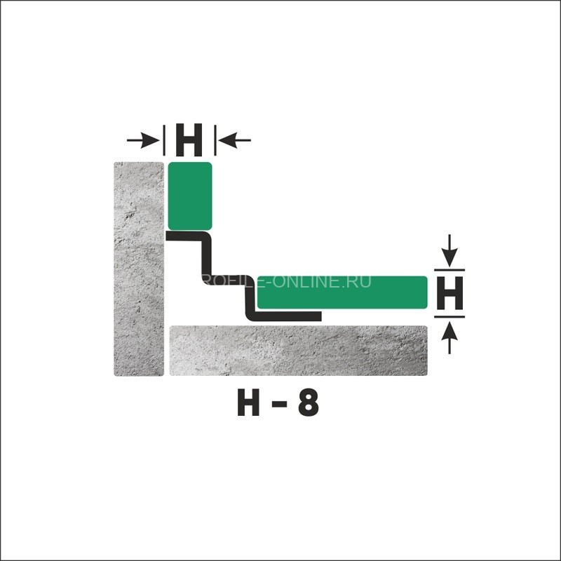 Нержавеющий профиль стальной для внутренних углов закладной лесенкой 8 мм FW 8 GP золото полированное 270 см