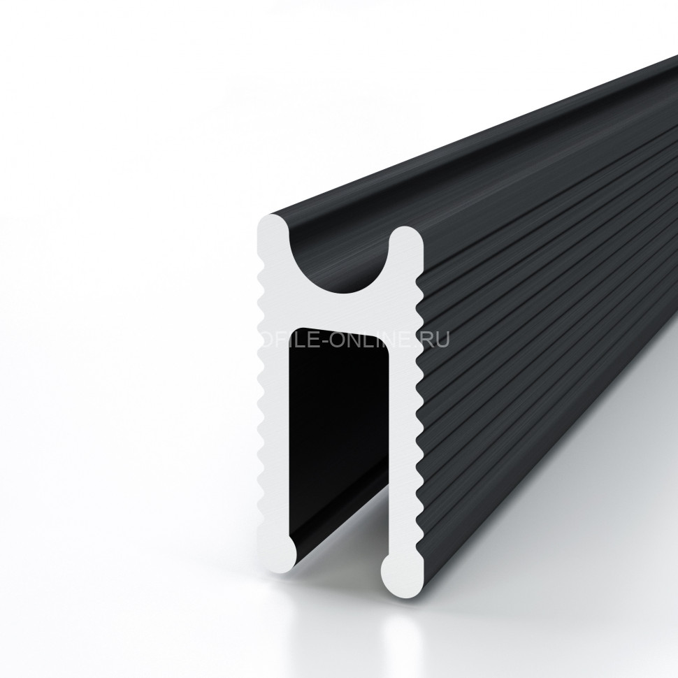 Теневой разделительный профиль алюминиевый Decaro Engineering D009A Black черный 3м