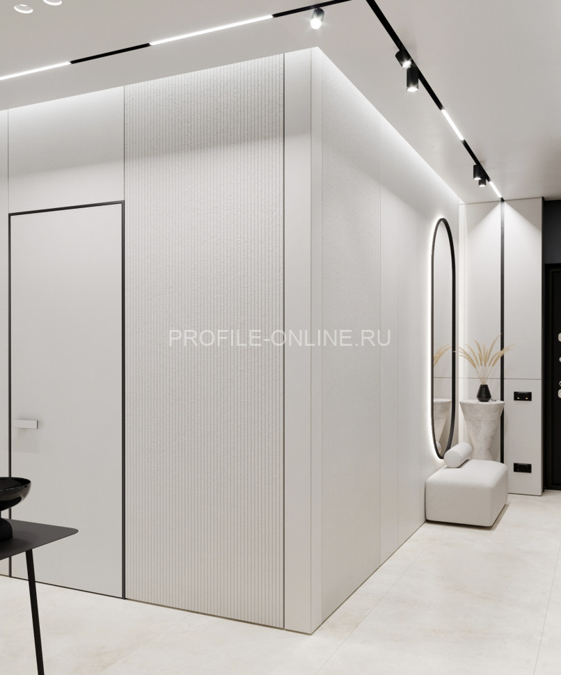 Теневой разделительный профиль алюминиевый Decaro Engineering D009A Black черный 3м