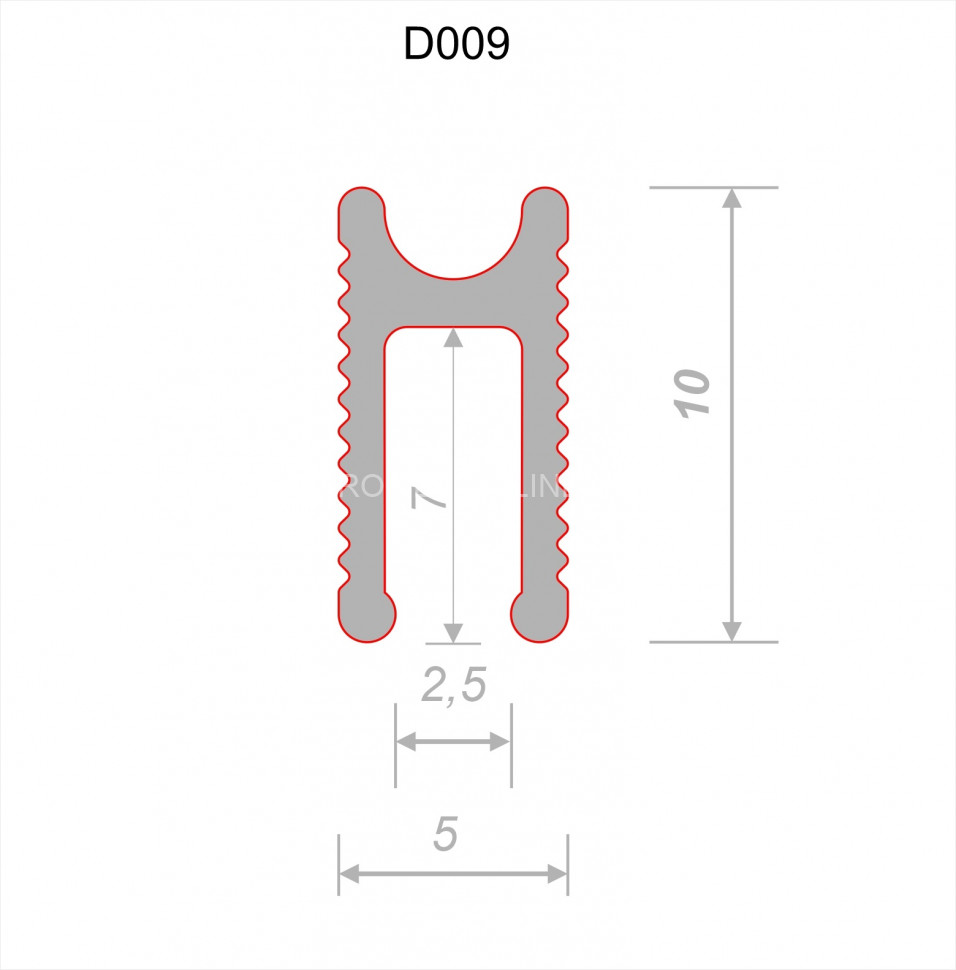 Теневой разделительный профиль алюминиевый Decaro Engineering D009A Black черный 3м