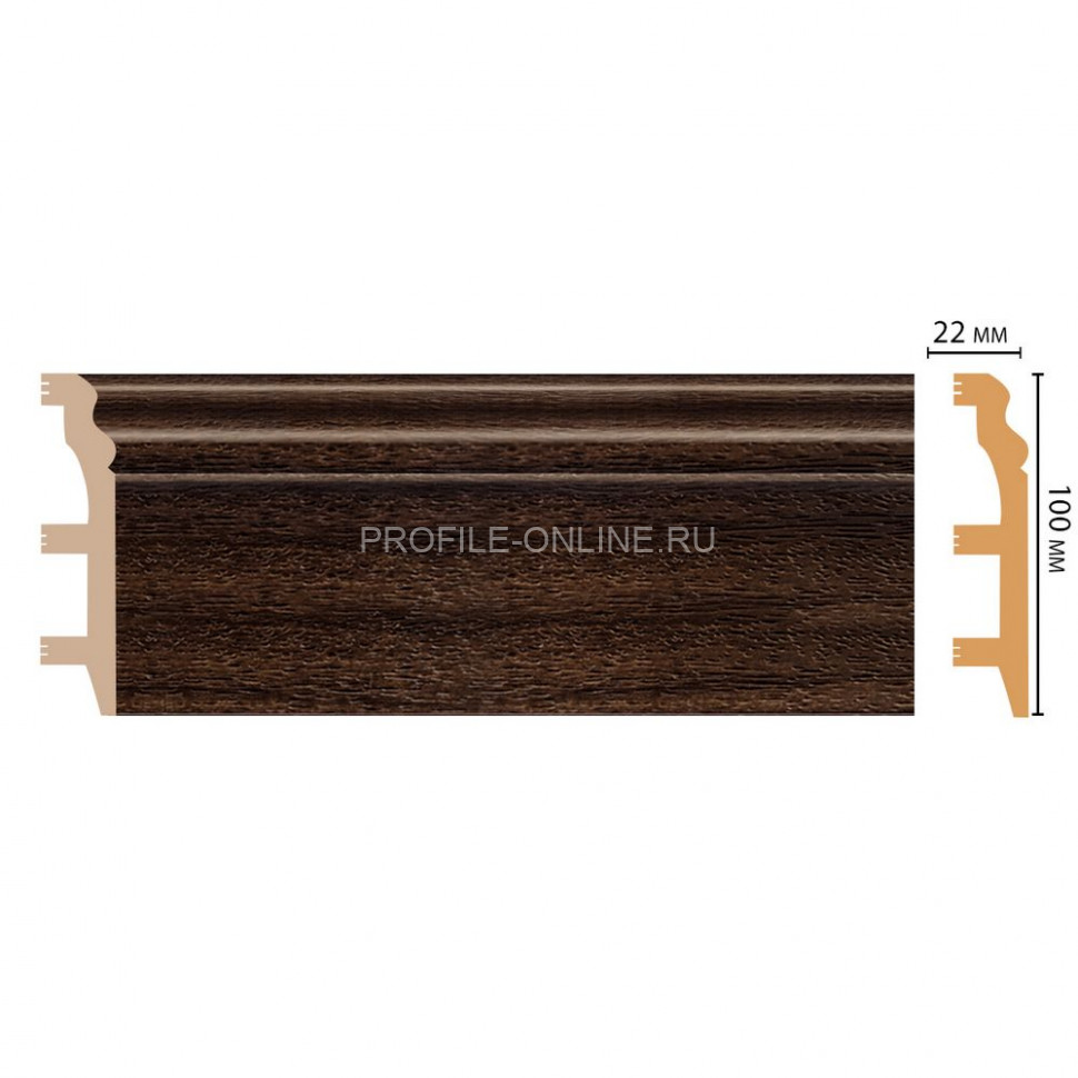 Плинтус напольный Махагон DECOMASTER 232-438x14ДМ(100x22x2400)