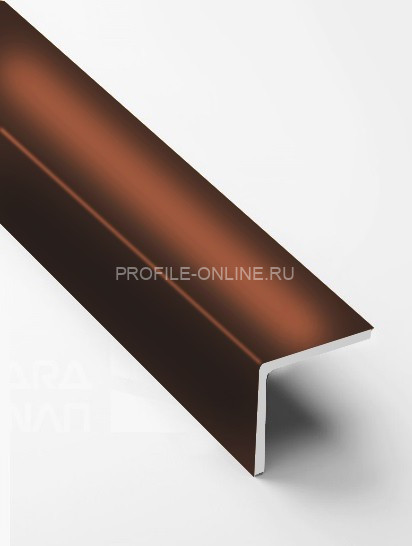 Алюминиевый уголок 15х15 мм PV73-11 коричневый блестящий 2,7 м