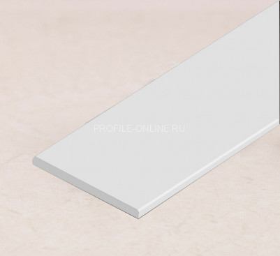 Алюминиевая полоса 20 мм белая матовая (толщина полосы 2 мм) 3м