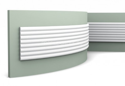 Стеновая декоративная гибкая панель 3D Orac Decor W110F белая полиуретановая 250х16 мм 200 см