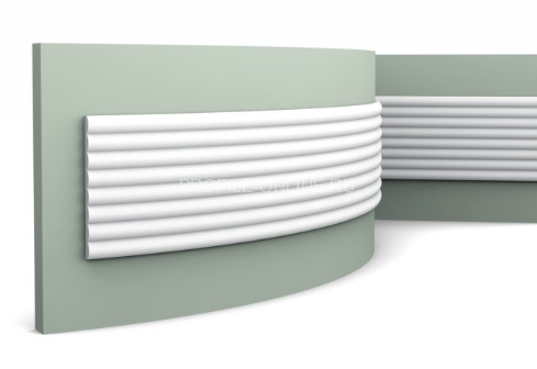 Стеновая декоративная гибкая панель 3D Orac Decor W110F белая полиуретановая 250х16 мм 200 см