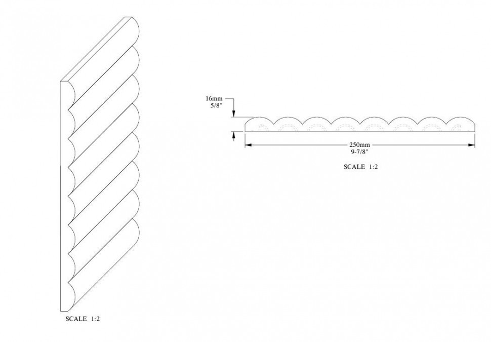 Стеновая декоративная гибкая панель 3D Orac Decor W110F белая полиуретановая 250х16 мм 200 см