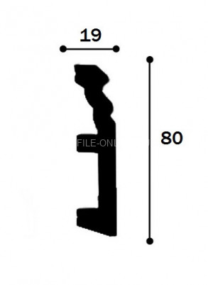 Гибкий плинтус для пола Orac Decor Duropolymer SX195F белый полистирол 80х19 мм 200 см