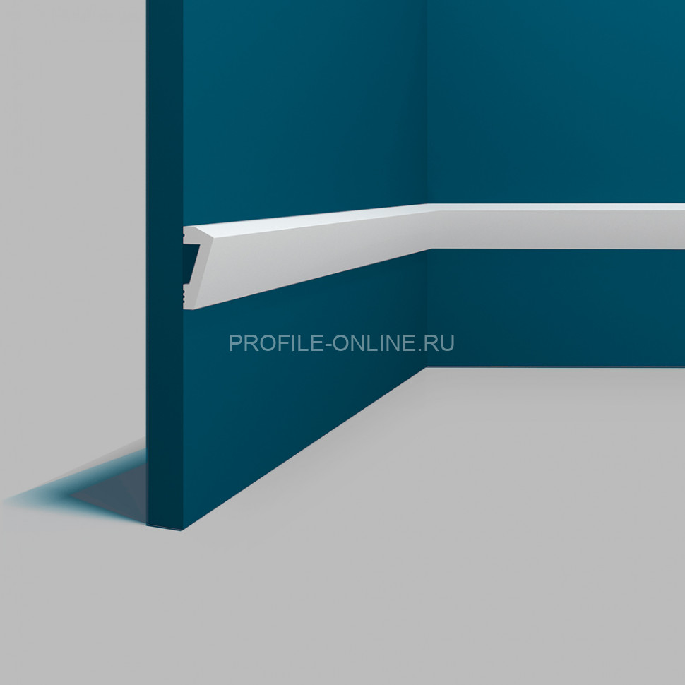 Декоративный молдинг Перфект Плюс P138-2800 белого цвета из ударопрочного полимера 14х33 мм 280 см