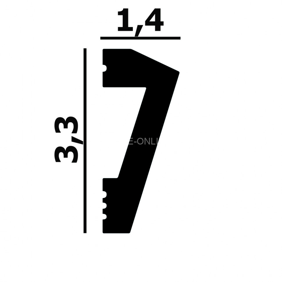 Декоративный молдинг Перфект Плюс P138-2800 белого цвета из ударопрочного полимера 14х33 мм 280 см