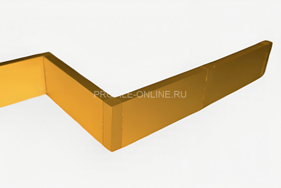 Плинтус брусок для пола из алюминия 40 мм Евротрим C-40 4036.00 золото 295 см