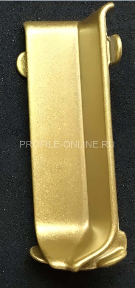 Уголок внутренний для плинтуса Евротрим L-40 алюминий золото