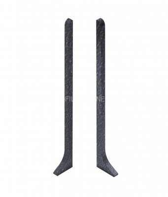 Комплект заглушек для алюминиевого плинтуса 60 мм NEEXY AKBD60-LE-RE-SA муар антрацит