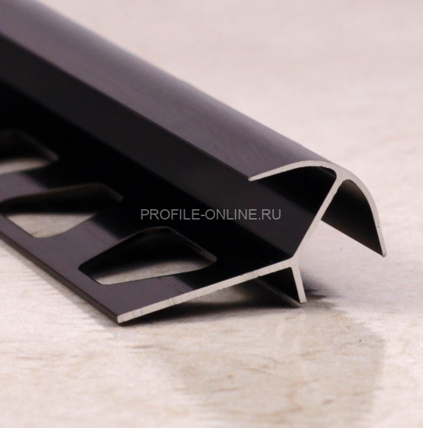 Алюминиевый профиль для наружных углов закладной ПО-8х8 бронза глянец 2,7 м