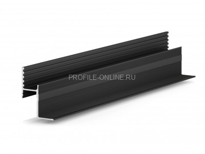 Теневая рейка 46.3х27.7 мм алюминиевая разноуровневая под подсветку Laconistiq Multilevel черный муар 300 см