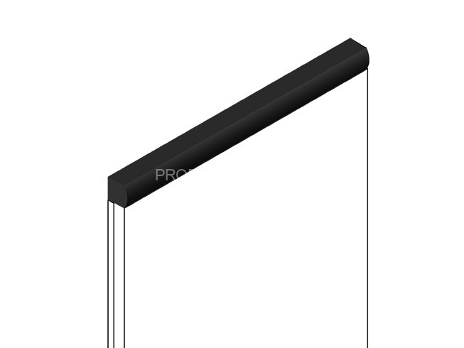 Декоративный молдинг HiWood D15V2 BK из фитополимера под дерево 15х15 мм 2.7 м