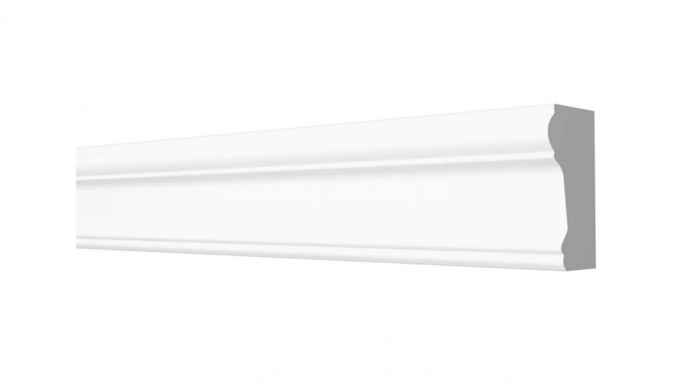 Декоративный молдинг 50х22 мм Decor-Dizayn 151 A полистирол белый, под покраску 2 м