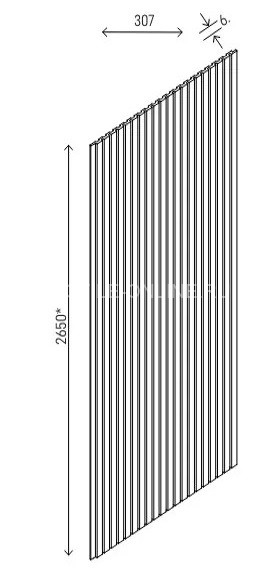Стеновая реечная панель VOX LINERIO XS-LINE мокка 2650х307х6 мм