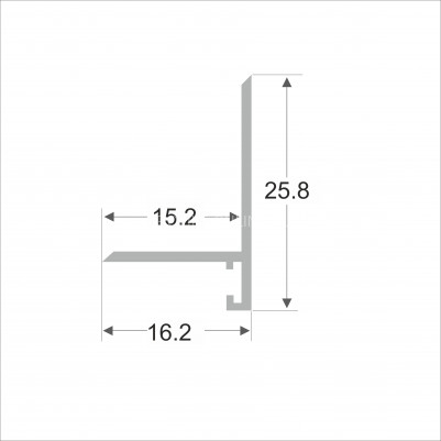 Микроплинтус щелевой 25.8х16.2 мм из алюминия ПО-190 белый муар 2.7 м