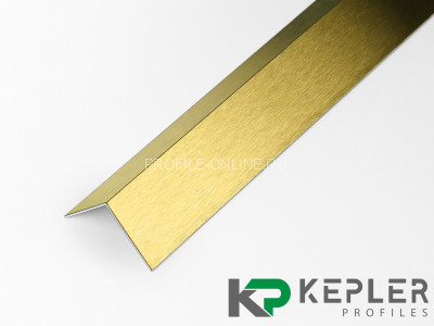 Равнополочный уголок 40х40 мм из нержавеющей стали SS 304 FSAP002-40-GS S.S.304 золото сатинированное 3 м