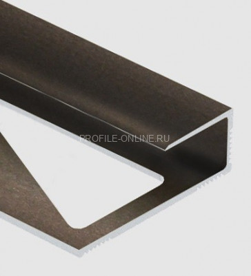 Алюминиевый П-профиль окантовочный Panel L для ламината 10 мм PV44-06 бронза матовая 2,7 м