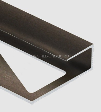 Алюминиевый П-профиль окантовочный Panel L для ламината 10 мм PV44-06 бронза матовая 2,7 м
