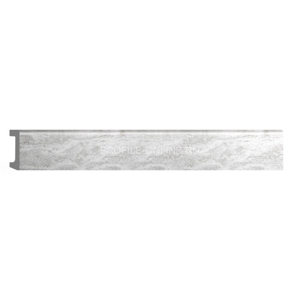 Напольный плинтус DECOMASTER D234-1634ДМ (58x16x2400) Кварц белый, ударопрочный полимер