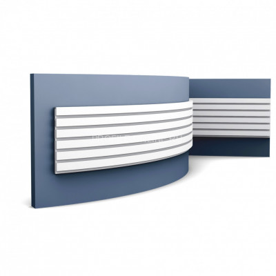 Стеновая декоративная гибкая панель 3D Orac Decor W111F белая полиуретановая 15х250 мм 200 см