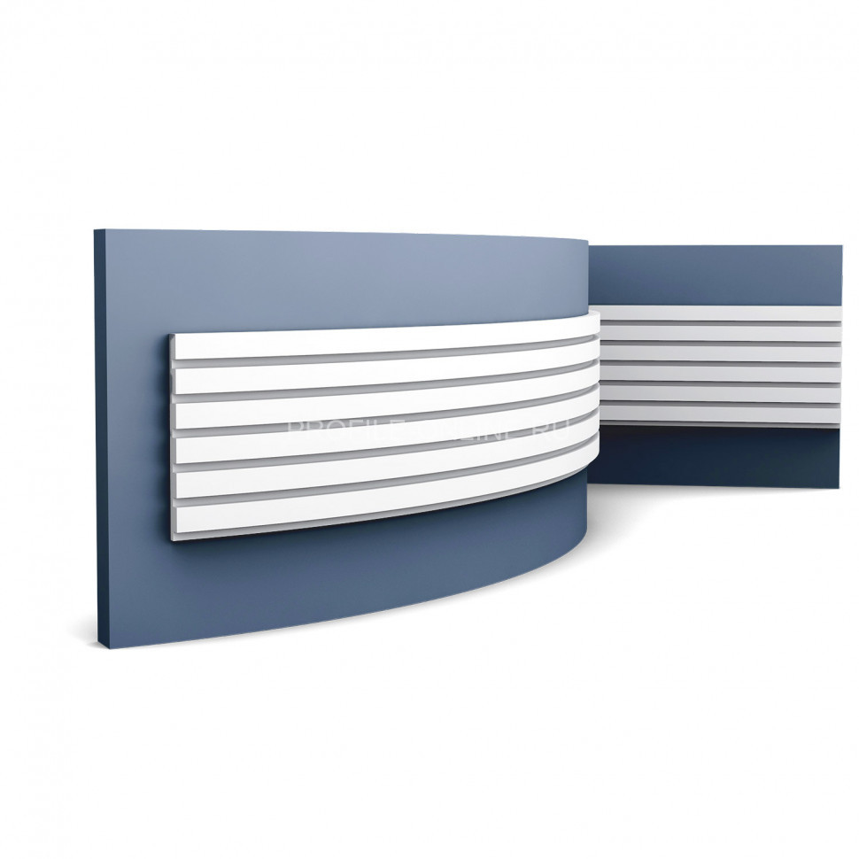 Стеновая декоративная гибкая панель 3D Orac Decor W111F белая полиуретановая 15х250 мм 200 см