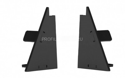 Алюминиевый комплект заглушек для микроплинтуса Laconistiq Light черный