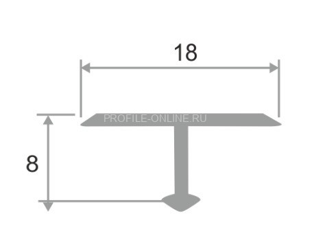Т-профиль алюминиевый ламинированный 18 мм ПТ-18 200 Сосна белая 2,7 м