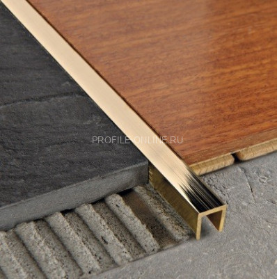 Латунный П-профиль 10х10 мм ЛП-10х10 полированный 2,7 м