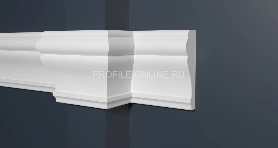 Декоративный молдинг 85х25 мм Decor-Dizayn 152 A полистирол белый, под покраску 2 м