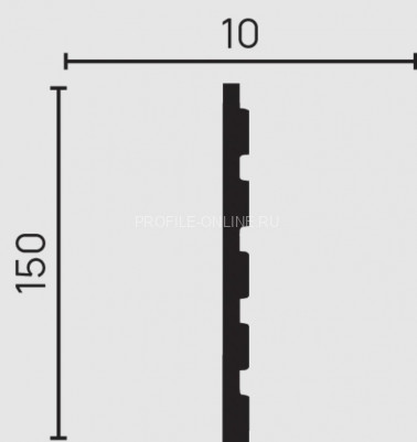 Отделочная стеновая декоративная панель 3D 150х10х3000 мм Decor-Dizayn 904-70 из полистирола под мрамор 3 м