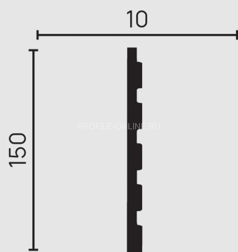 Отделочная стеновая декоративная панель 3D 150х10х3000 мм Decor-Dizayn 904-70 из полистирола под мрамор 3 м