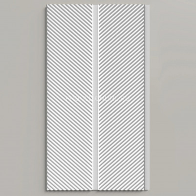 Отделочная стеновая декоративная панель 3D 220х10х3000 мм Decor-Dizayn DD920(3m) из полистирола белая, под покраску 3 м