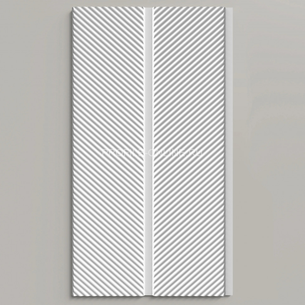 Отделочная стеновая декоративная панель 3D 220х10х3000 мм Decor-Dizayn DD920(3m) из полистирола белая, под покраску 3 м