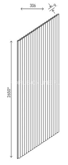 Стеновая реечная панель VOX LINERIO XS-LINE белая 2650х306х9 мм