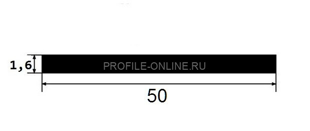 Полоса алюминиевая 50 черная 3 м