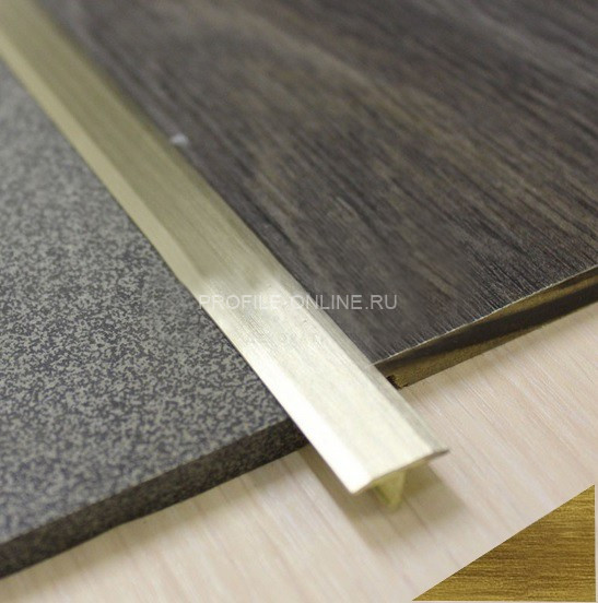 T-профиль латунный 14 мм ЛТ-15 антик 270 см