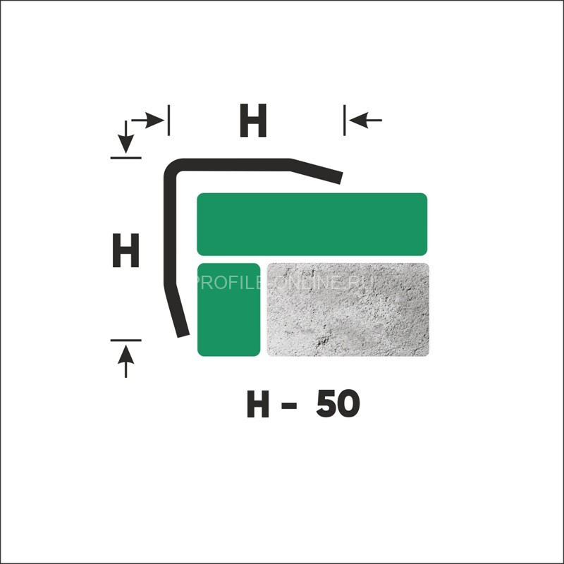 Нержавеющий уголок стальной с загнутыми краями 50х50 мм FD 50 P полированная сталь 300 см