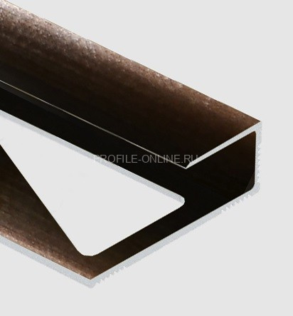 Алюминиевый П-профиль окантовочный Panel L для ламината 10 мм PV44-07 бронза блестящая 2,7 м