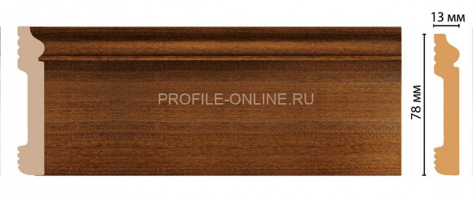 Плинтус напольный DECOMASTER D005-75ДМ (79x13x2400) ударопрочный полимер Дуб антик