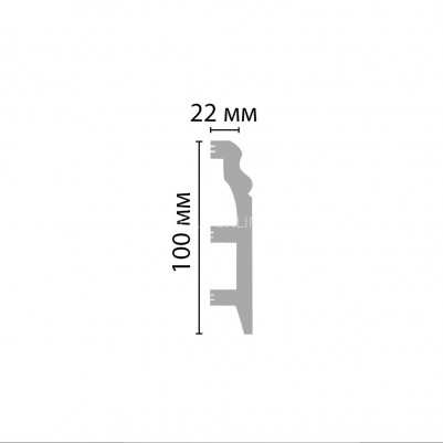 Плинтус напольный Ясень белый DECOMASTER D232-84ДМ (100x22x2400)
