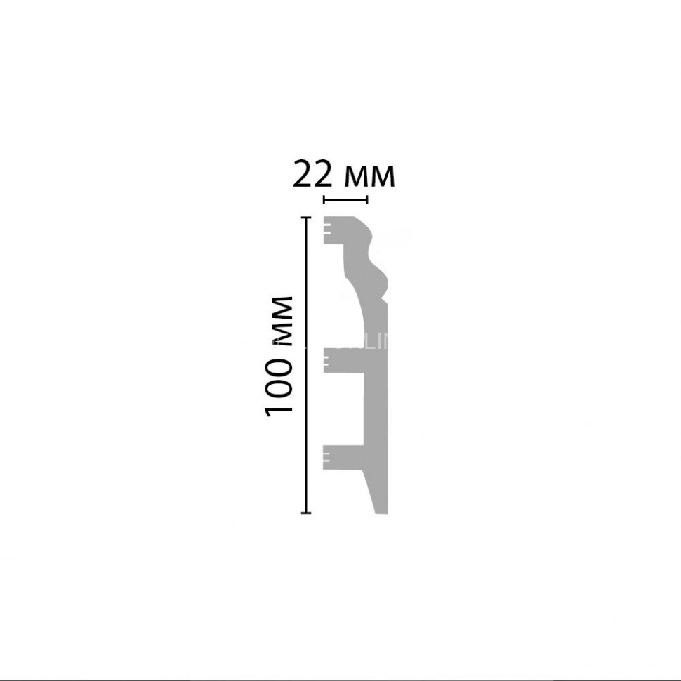 Плинтус напольный Ясень белый DECOMASTER D232-84ДМ (100x22x2400)