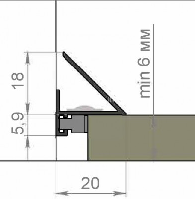Микроплинтус алюминиевый с LED подсветкой Диал МП-24LED черный 3 м