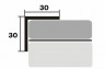 Алюминиевый уголок 30х30 равнополочный КД Венге 2,7 м (упаковка 10 штук)